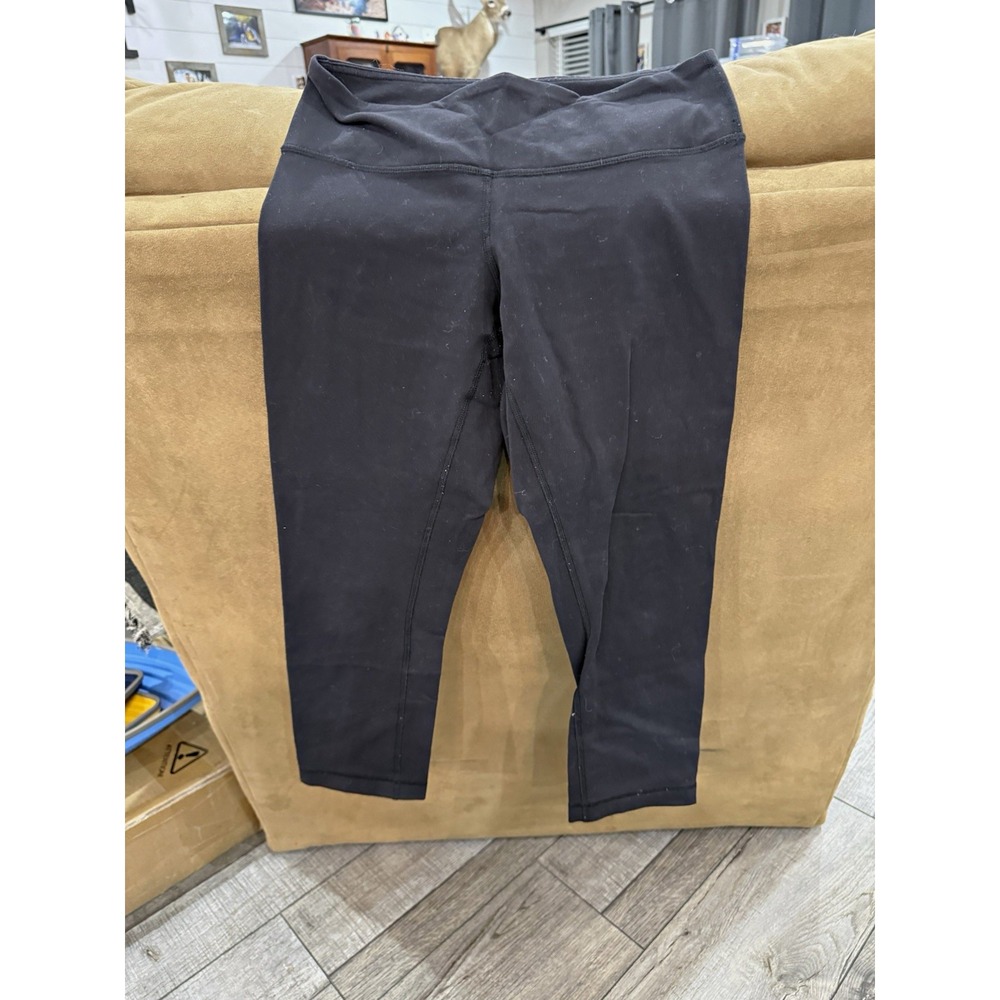 lululemon Wunder Under Womens 4 Black High Rise crop Leggings Yoga Stretch